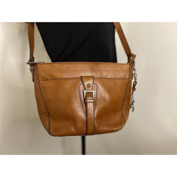 Vintage Etienne Aigner Leather Crossbody Shoulder Bag Purse Brown Boho Organizer - Picture 1 of 16